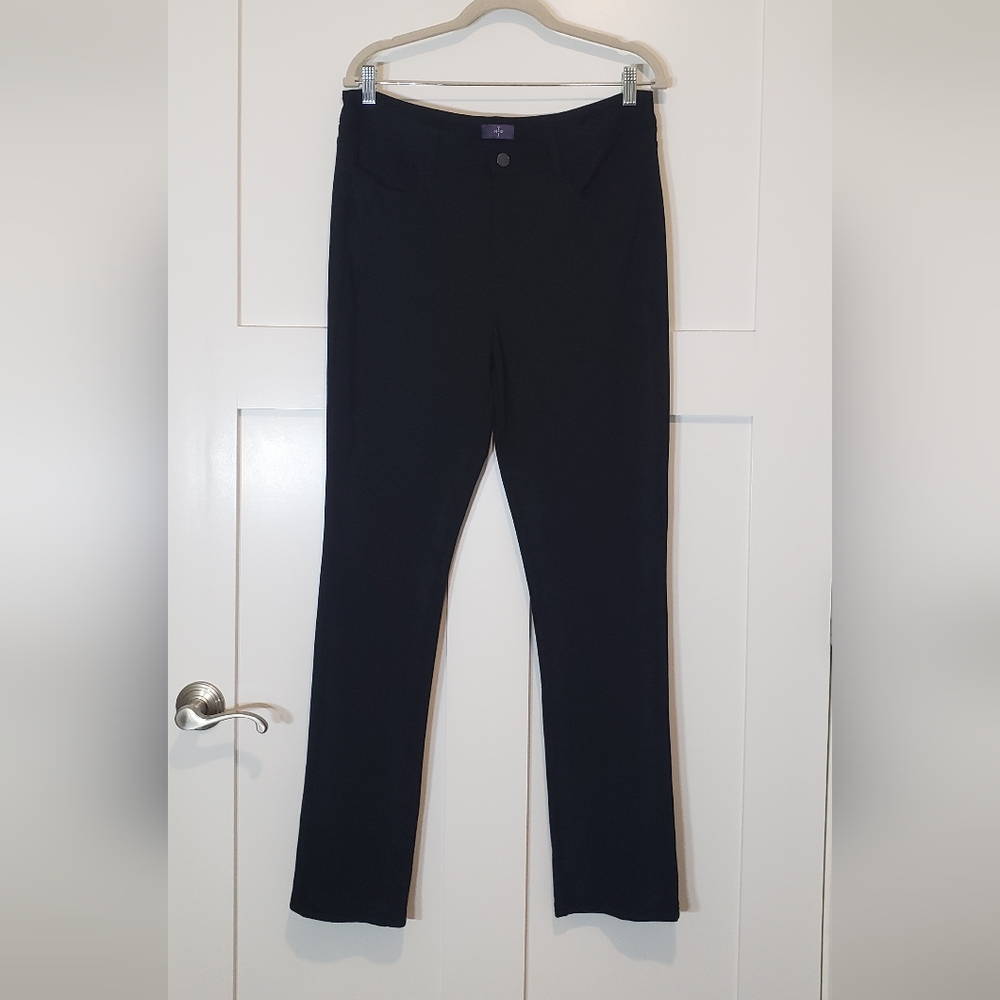 NYDJ Lift Tuck Tech Black Skinny Pants W/ Stretch Style #S1104F033 Size 12